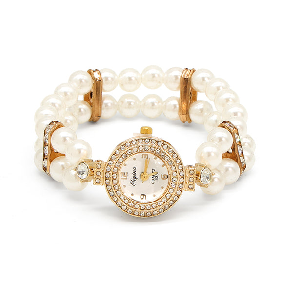 PEARL BRACELET WATCH ( 5009 GD )