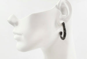 HEMATITE EARRINGS HEMATITE STONES ( 2807 4BK )