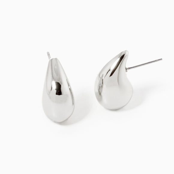 WHITE GOLD DIPPED DROP EARRINGS ( 4836 RH )