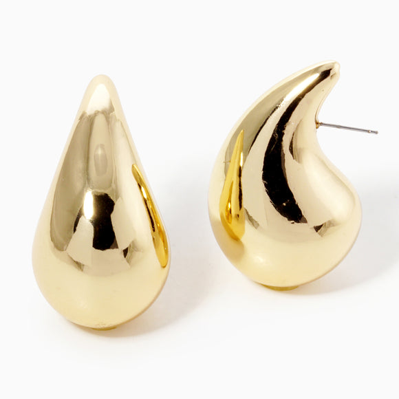 GOLD DIPPED ROUND EARRINGS ( 4839 GD )