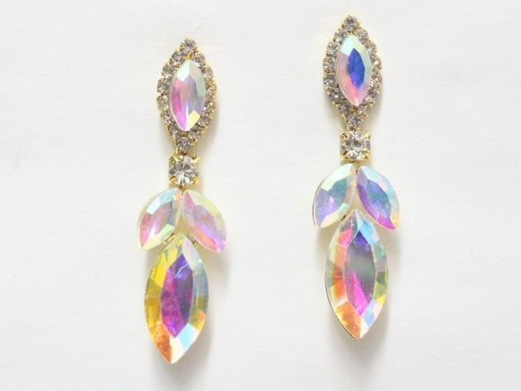 Gold EARRINGS AB STONES ( 6596 GAB )