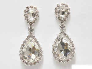 DANGLING SILVER EARRINGS STONES ( 6612 SAB )