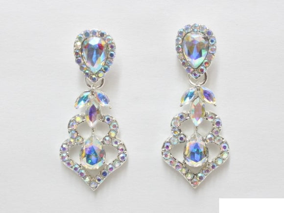 SILVER DANGLING EARRINGS ( 6616 SAB )