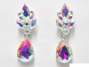 RHINESTONE DANGLING EARRINGS ( 6634 SAB )