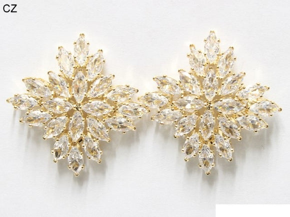 GOLD CLEAR CZ STONES ( 6946 GCRY )