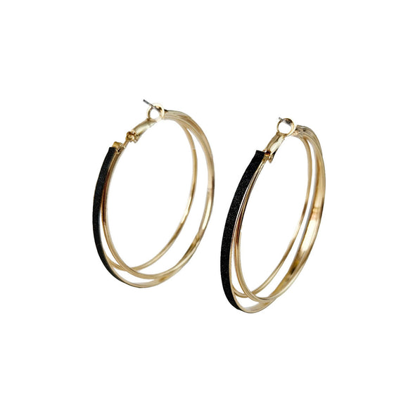 GOLD HOOP EARRINGS ( 0870 GDBK )