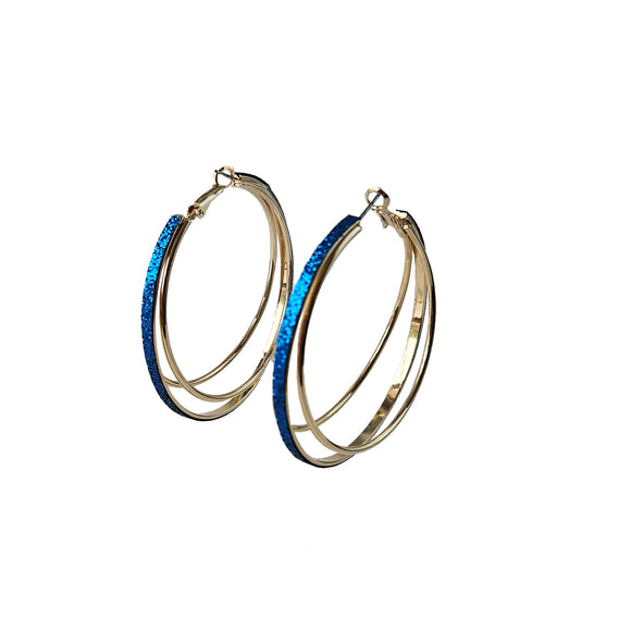 GOLD HOOP EARRINGS ( 0870 GDBL )