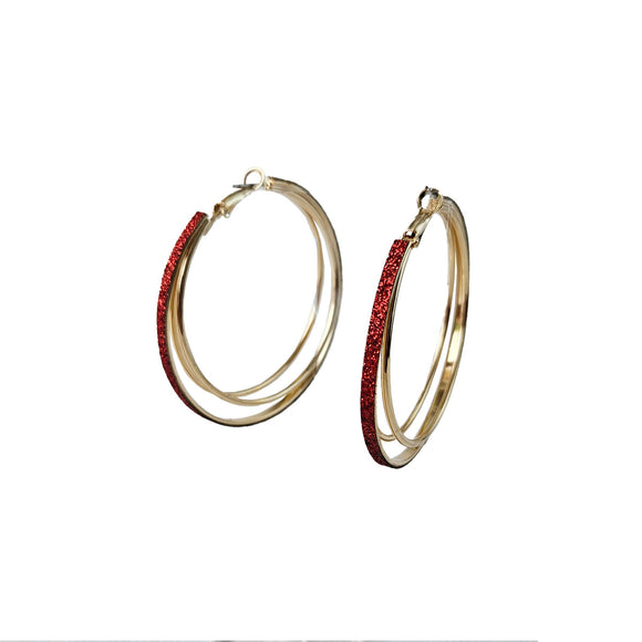 GOLD HOOP EARRINGS ( 0870 GDRE )