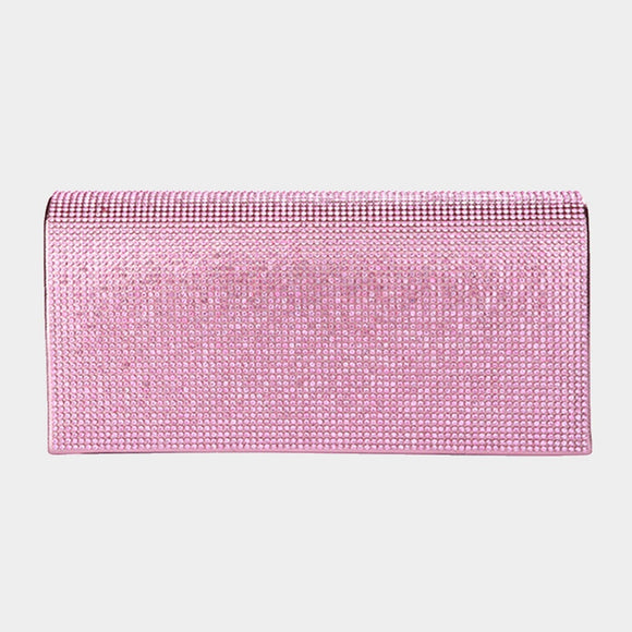 Pink CLUTCH PURSE Pink STONES ( 6128 PK )