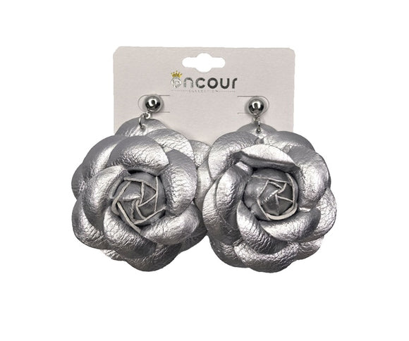 SILVER FLOWER EARRINGS ( 0573 3SL )
