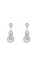 Silver Clear CZ Earrings ( 11254 CLSV )
