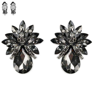 BLACK DIAMOND CLIP ON EARRINGS STONES ( 4276 BBD )