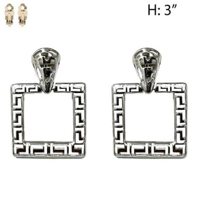 METAL CLIP ON EARRINGS ( 119 R )