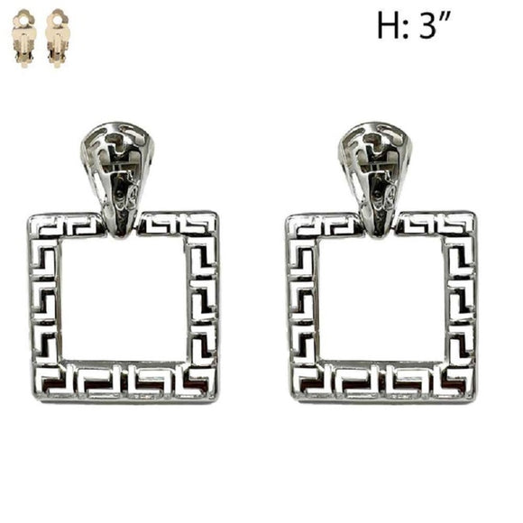 METAL CLIP ON EARRINGS ( 119 R )