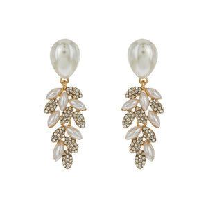 GOLD CREAM PEARL EARRINGS ( 325 GCR )