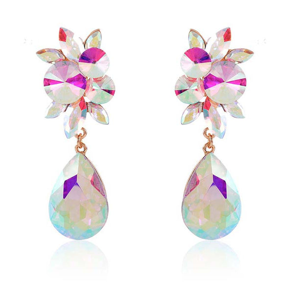 GOLD AB CLIP ON EARRINGS ( 1373 GAB )