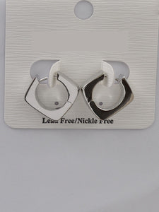 SILVER HUGGIE HOOP EARRINGS ( 233409 S )