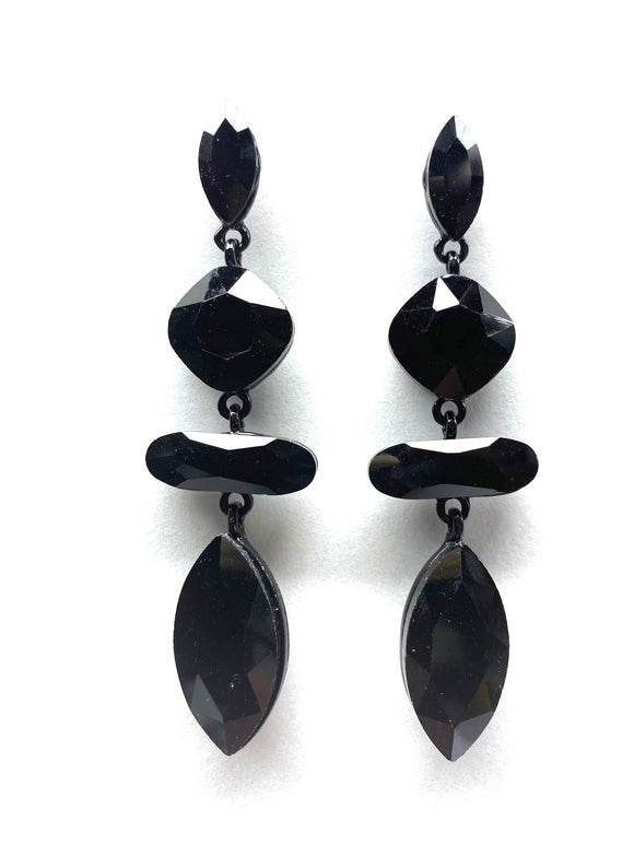 BLACK EARRINGS ( 2368 JET )