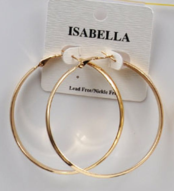 GOLD DIPPED HOOP EARRINGS MEDIUM ( 2405 GM )