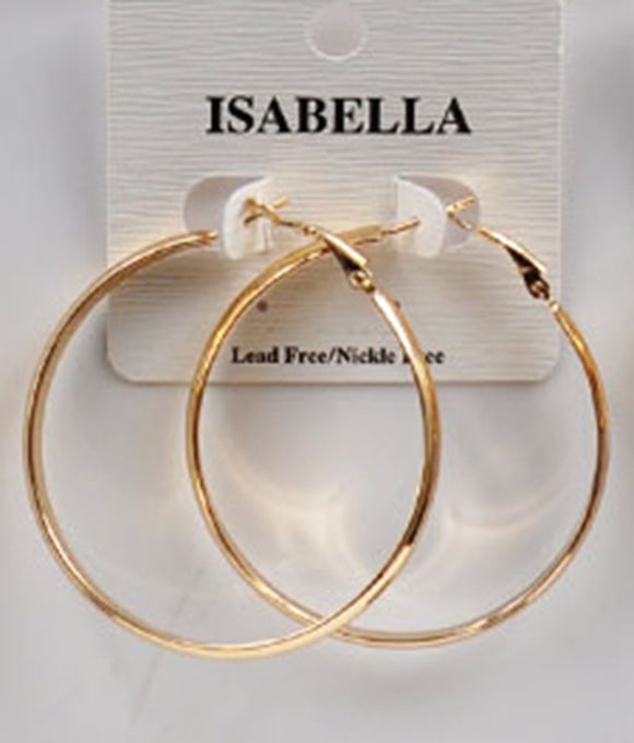 GOLD DIPPED HOOP EARRINGS SMALL ( 2405 GS )