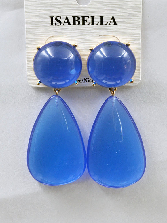 GOLD BLUE EARRINGS ( 241104 BU )