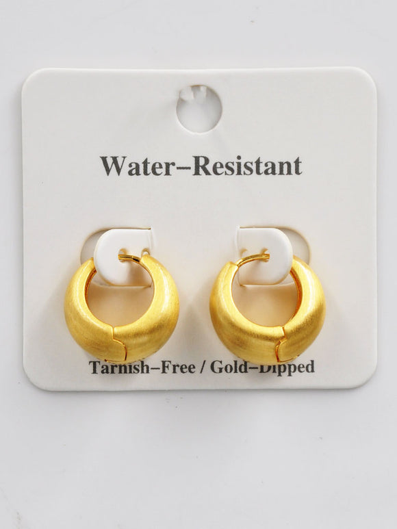 GOLD DIPPED HOOP EARRINGS ( 254430 G )