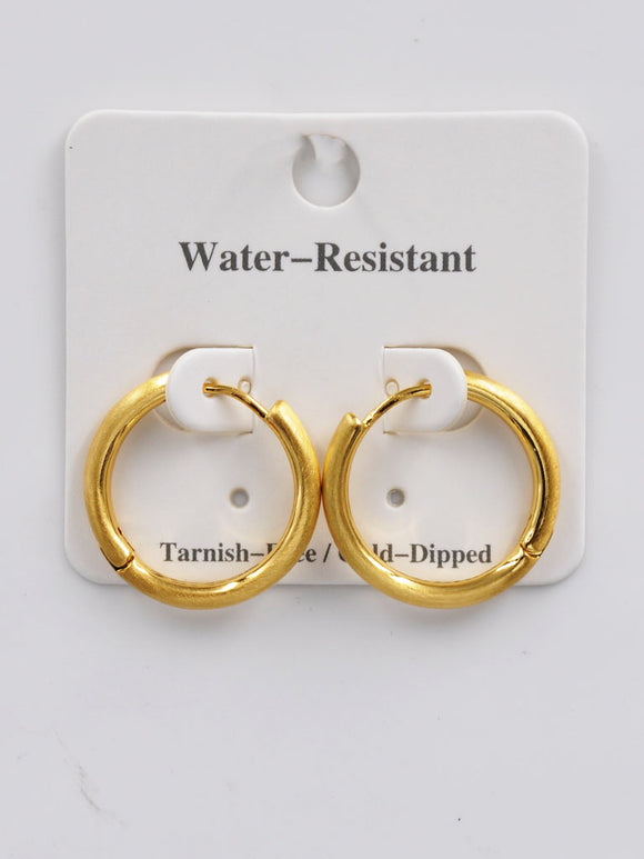 GOLD DIPPED HOOP EARINGS ( 254432 G )