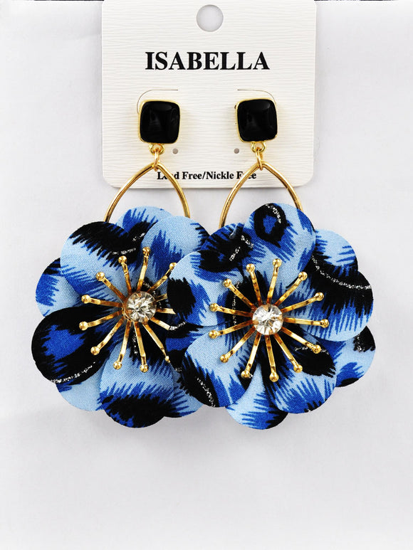 BLUE FLOWER EARRINGS ( 254504 BU )