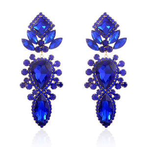 BLUE DANGLING EARRINGS ( 2591 SAP )