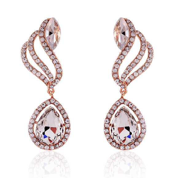 CRYSTAL POST EARRINGS ( 2592 GCL )