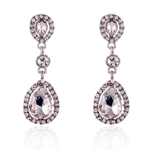 CRYSTAL POST EARRINGS ( 2603 SCL )