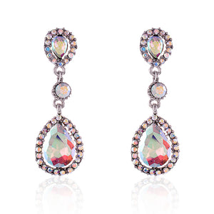 CRYSTAL POST EARRINGS ( 2603 SAB )