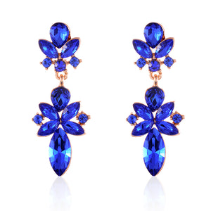 CRYSTAL POST EARRINGS ( 2605 SAP )