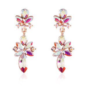 CRYSTAL POST EARRINGS ( 2605 GAB )