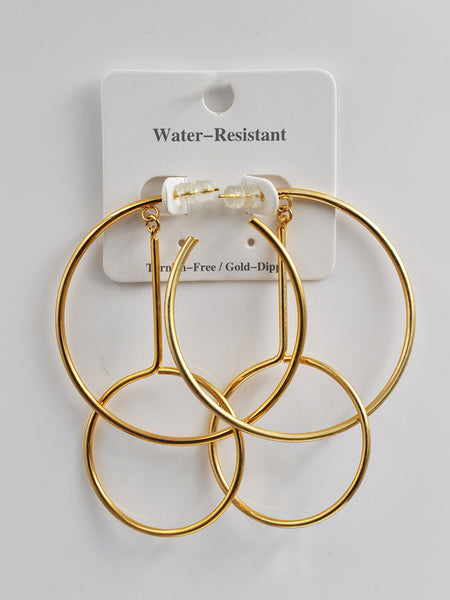 Gold earrings (261117G) – Ohmyjewelry.com
