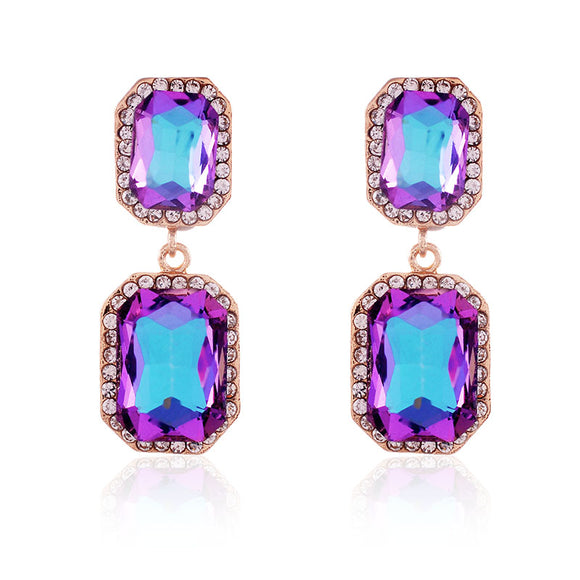 VIOLET CLIP ON EARRINGS ( 2619 VL )