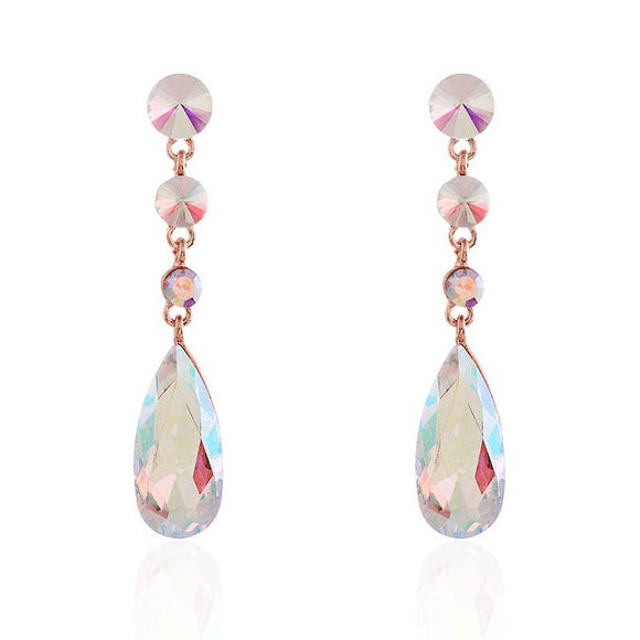 GOLD AB DANGLING EARRINGS ( 2634 GAB )