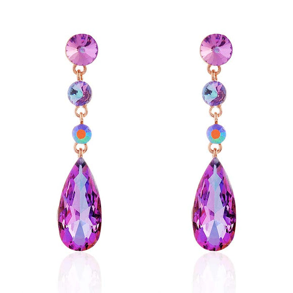 VIOLET DANGLING EARRINGS ( 2634 VL )