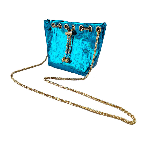 GOLD BLUE PURSE ( 0016 GDBT )