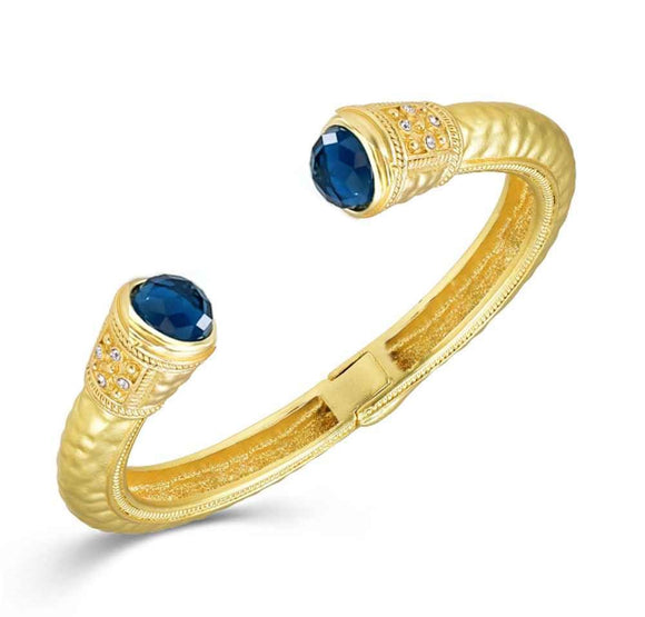 GOLD CUFF BANGLE MONTANA BLUE STONES ( 1354 MON )