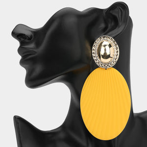 GOLD YELLOW DANGLING EARRINGS ( 10457 GYE )