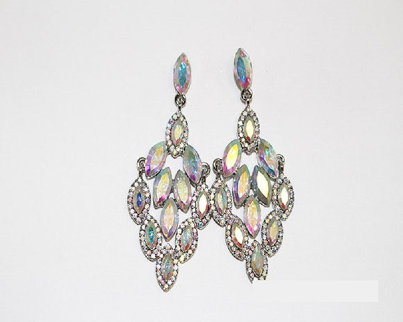 Silver Earrings AB Stones ( 1325 SAB )