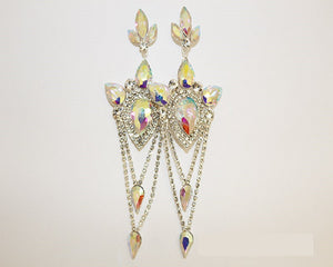 Silver Earrings AB Clear Stones ( 1712 SAB )