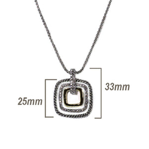SILVER GOLD NECKLACE ( 1046 )