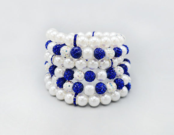 SHAMBALLA BALL ADJUSTABLE BRACELET ( 6052 BL )