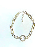 SILVER BRACELET CLEAR STONES ( 8045 SVCRY )