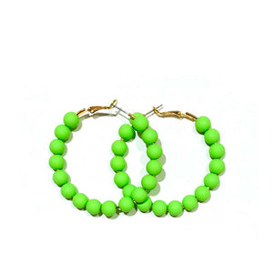 Light Green HOOP EARRINGS ( 2371 LTGREEN )