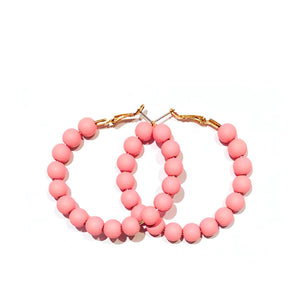 Light Pink HOOP EARRINGS ( 2371 LTPNK )