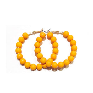 Mustard HOOP EARRINGS ( 2371 MUSTARD )