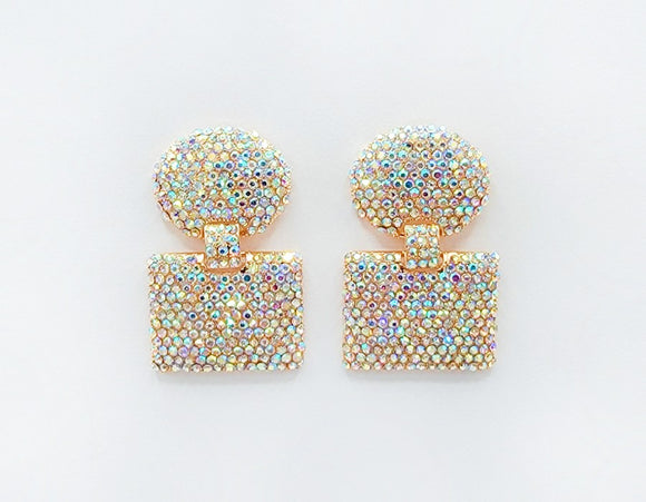 GOLD EARRINGS AB STONES ( 2557 GDAB )